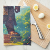 Linge De Cuisine « Raksasa Nusantara » (Géant de l'Archipel) (Quart Plié)