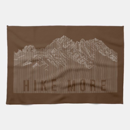 Linge De Cuisine Randonnée Plus Montagnes Blanc (Horizontal)