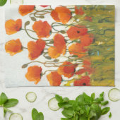 Linge De Cuisine Rangées de pavots I (Plié)