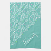 Linge De Cuisine Raquettes de tennis et boules Dusty Green (Vertical)