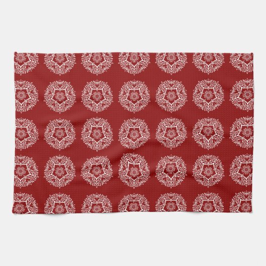 Linge De Cuisine Raspberry Mandala (Horizontal)