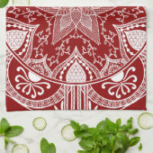 Linge De Cuisine Raspberry Mandala (Plié)