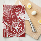 Linge De Cuisine Raspberry Mandala (Quart Plié)