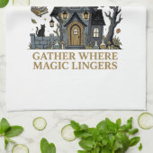 Linge De Cuisine Rassemblement de la maison hantée d'Halloween (Plié)