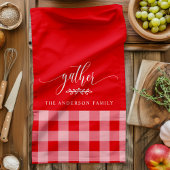 Linge De Cuisine Rassembler Chute Rouge et Blanc Buffalo Check