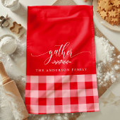 Linge De Cuisine Rassembler Chute Rouge et Blanc Buffalo Check