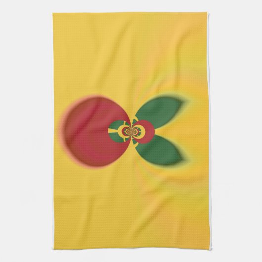 Linge De Cuisine Rasta Colours Art Abstrait Imprimer (Vertical)