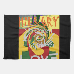 Linge De Cuisine Rasta Couleurs Rouge or Vert Hillary Art Imprimer