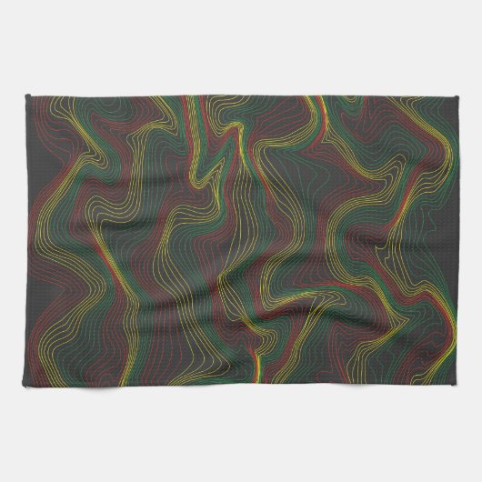 Linge De Cuisine Rasta Waves (Horizontal)