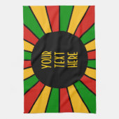 Linge De Cuisine RASTAFARI BOUTON DRAGON RAYS + votre signe ou votr (Vertical)