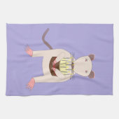 Linge De Cuisine Rat de Siamese avec gâteau d'anniversaire (Horizontal)