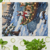 Linge De Cuisine Rat Terrier Christmas Boat Holiday (Plié)