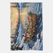 Linge De Cuisine Rat Terrier Christmas Boat Holiday (Vertical)