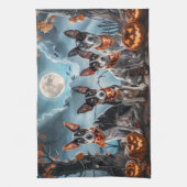 Linge De Cuisine Rat Terrier Halloween Effrayant  (Vertical)