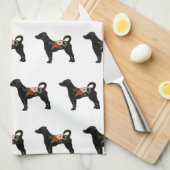 Linge De Cuisine Rat Terrier NN Chien Boho Floral Silhouette (Quart Plié)