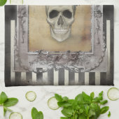 Linge De Cuisine Raven et crâne (Plié)