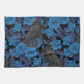 Linge De Cuisine Ravins et roses bleus (Horizontal)
