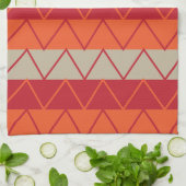 Linge De Cuisine Rayure Chevron Colorée  (Plié)