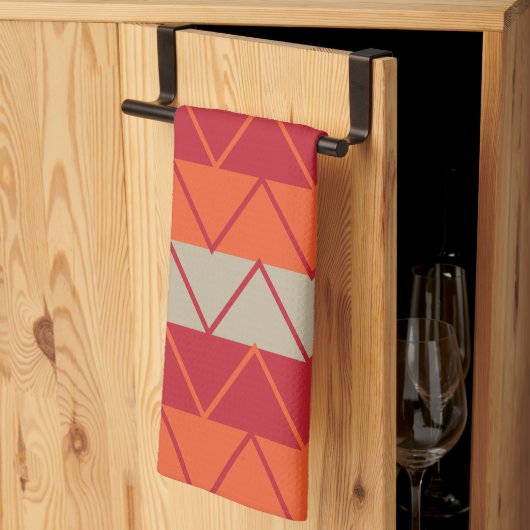 Linge De Cuisine Rayure Chevron Colorée  (Pliage en tiers)
