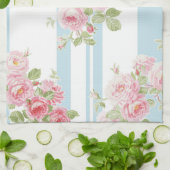 Linge De Cuisine Rayure d'aqua de roses d'été de jour de mai (Plié)