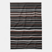 Linge De Cuisine Rayure de code-barres noir, marron et blanc (Vertical)
