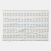 Linge De Cuisine Rayure de feuille bleu clair (Horizontal)