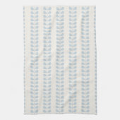 Linge De Cuisine Rayure de feuille bleu clair (Vertical)