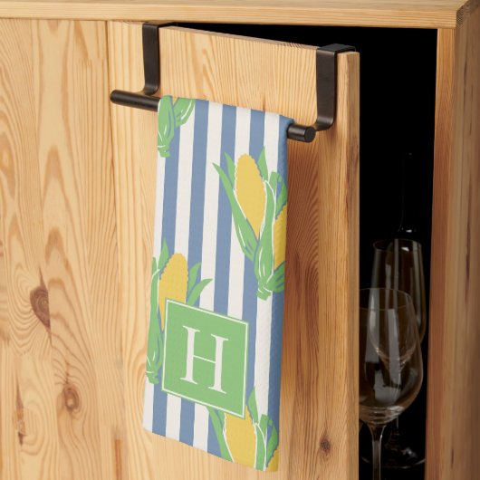 Linge De Cuisine Rayure de maïs d'art populaire (Pliage en tiers)