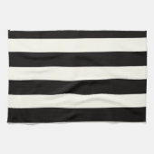 Linge De Cuisine Rayure noire et blanche (Horizontal)