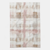 Linge De Cuisine Rayures Abstraites Brun Crème Rose (Vertical)