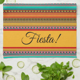 Linge De Cuisine rayures aztèques "Fiesta"