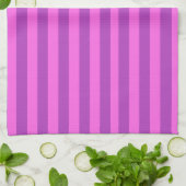 Linge De Cuisine Rayures bicolores violettes (Plié)