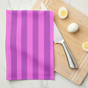 Linge De Cuisine Rayures bicolores violettes