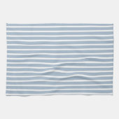 Linge De Cuisine Rayures Blanches Bleu Clair (Horizontal)