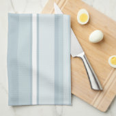 Linge De Cuisine Rayures bleu glace (Quart Plié)