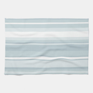Linge De Cuisine Rayures bleu glace