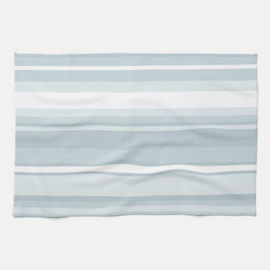 Linge De Cuisine Rayures bleu glace (Horizontal)