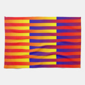 Linge De Cuisine Rayures Bleu Rouge Jaune (Horizontal)