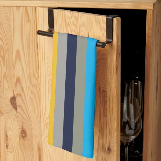 Linge De Cuisine Rayures Colorées (Pliage en tiers)