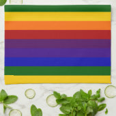 Linge De Cuisine Rayures d'arc-en-ciel (Plié)