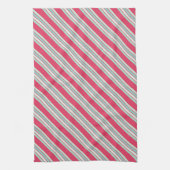 Linge De Cuisine Rayures de bleu blanc et rose (Vertical)