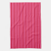 Linge De Cuisine Rayures de menthe rose et rouge (Vertical)