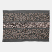 Linge De Cuisine Rayures de paillettes de léopard Glam 6 (Horizontal)