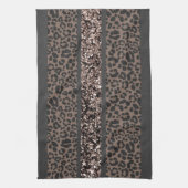 Linge De Cuisine Rayures de paillettes de léopard Glam 6 (Vertical)