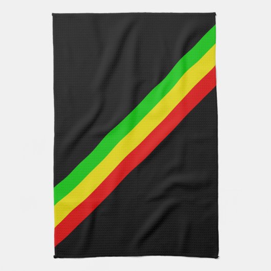 Linge De Cuisine Rayures de Rasta (Vertical)