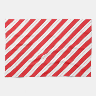 Linge De Cuisine Rayures de rouge de sucre de canne