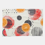 Linge De Cuisine Rayures de tranches de citrus gras (6) (Horizontal)