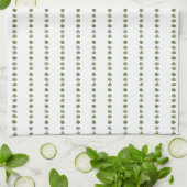 Linge De Cuisine Rayures de trèfle vert irlandais (Plié)