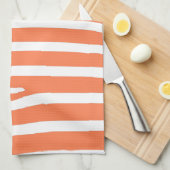 Linge De Cuisine Rayures de zèbre de corail (Quart Plié)