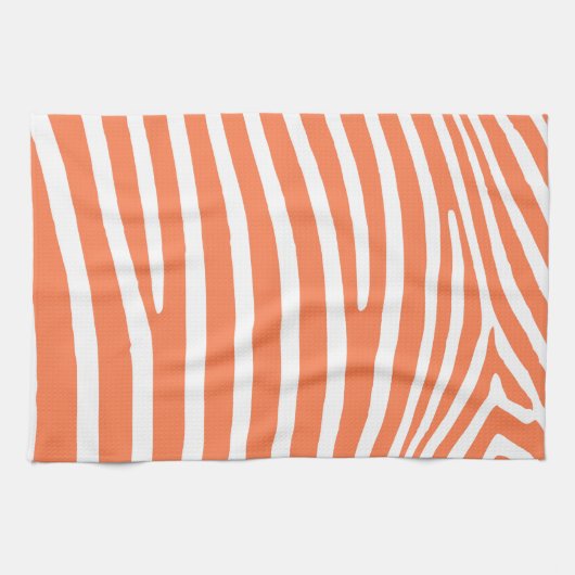 Linge De Cuisine Rayures de zèbre de corail (Horizontal)